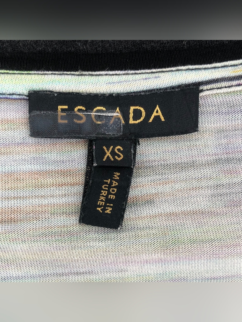 Escada 3/4 Length Multi Color Top, Size XS - Picture 4 of 5